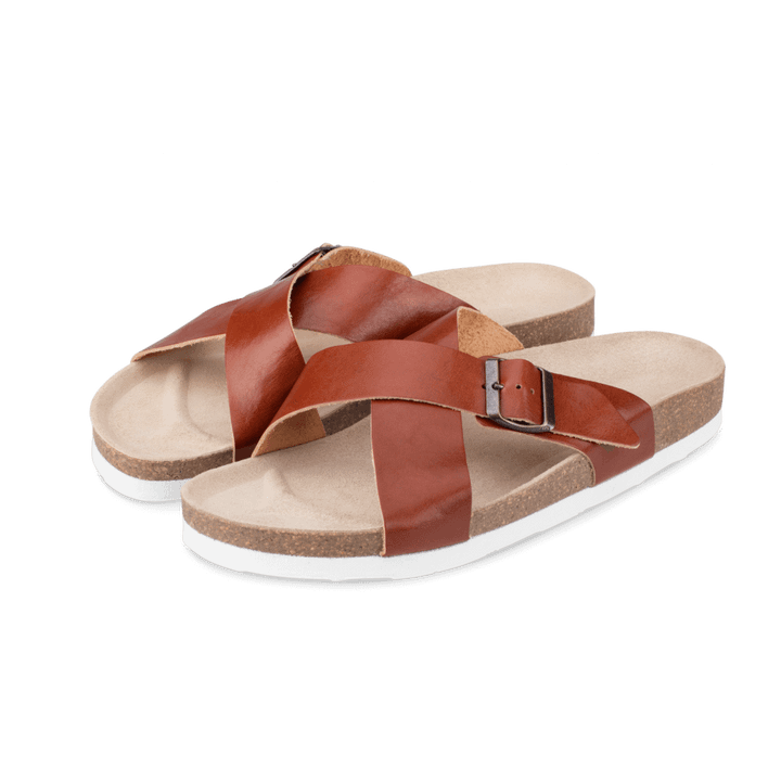 Pantofle Cork Cognac 