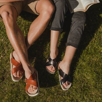 Pantofle Cork Cognac 